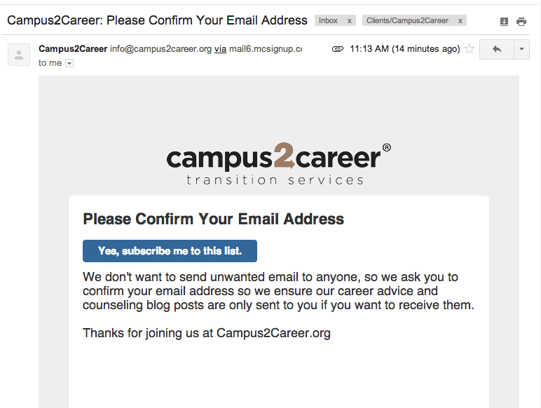 Confirm Email sample
